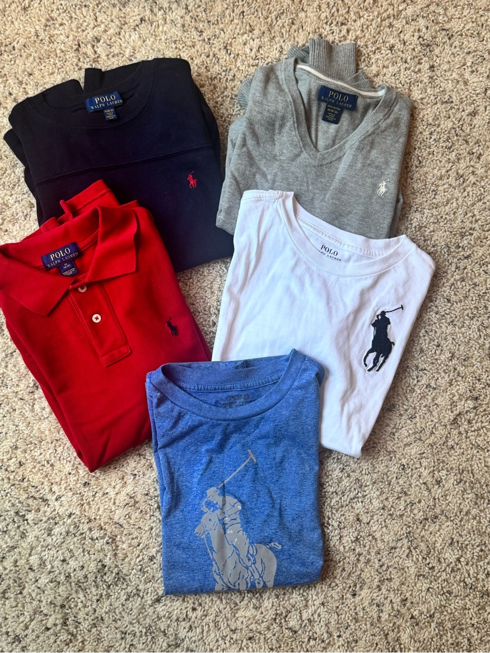Polo by Ralph Lauren Kids Shirt Set — Navy, Gray, Red, White & Blue
